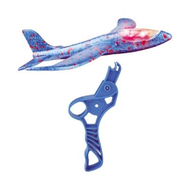 Imagem de simhoa Lançador de avião de brinquedo, avião de arremesso, planador de espuma LED para quintal