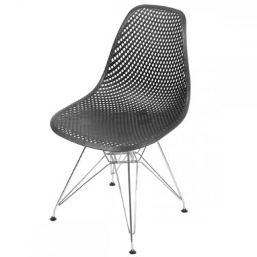 Imagem de CADEIRA COLMEIA PP PRETA BASE CROMADA - OR DESIGN