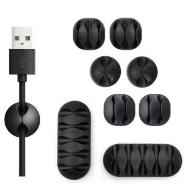Imagem de STO592 - Organizador De Cabo Fios Para Mesa Parede Clip Adesivo - shop