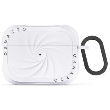 Imagem de ORNARTO Capa Vortuxe para AirPods Pro 2 – 2 x MIL-STD de proteção contra quedas, capa à prova de choque de silicone líquido com mosquetão, capa estética elegante para AirPods Pro 2ª/1ª geração