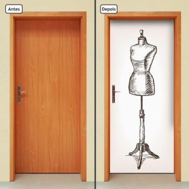 Imagem de Adesivo Decorativo de Porta - Manequim de Costura - 1921cnpt - Allodi