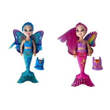 Imagem de Brinquedo Boneca Sereia Articulada Sortida - Kit 2 Un - Company kids