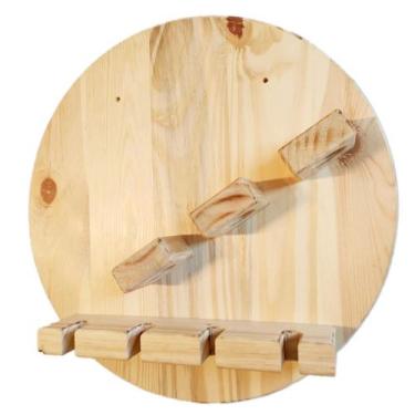 Imagem de Adega Rústica De Parede Em Madeira Com Porta Taças De Vinho - Eco.Star