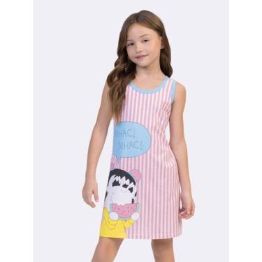 Imagem de Camisola Regata Infantil Bia bate papo - Veggi, Branco, 6