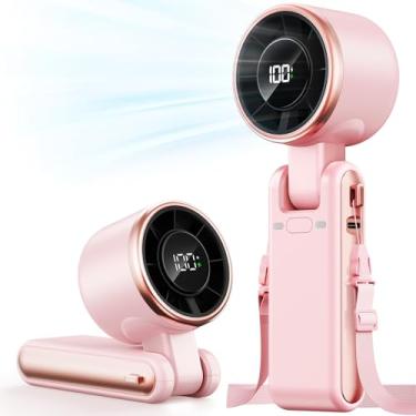 Imagem de Bearwind Ventilador turbo portátil portátil - 5 engrenagens de alta velocidade 4000 mAh mini ventilador de mão pessoal soprar ar frio, essenciais de viagem operado por bateria, férias na praia