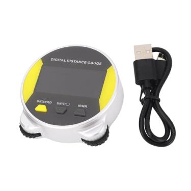 Imagem de Generic Fita métrica eletrônica com visor LCD, régua rolante, régua digital para superfícies curvas, Amarelo