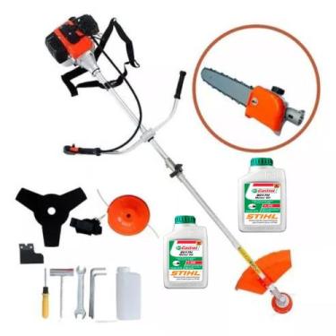 Imagem de Roçadeira A Gasolina 63cc + Motopoda Oleo Sthil Profissional - NK