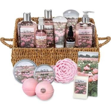 Imagem de Conjunto de presentes de spa Aqua Elegante Luxury com óleo de rosa e p