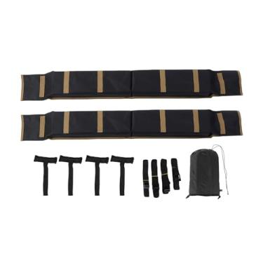 Imagem de Jiawu Almofadas Macias de Rack de Telhado, Sisteme Universal de Racks de Telhado para Tábuas de Casquinho, Caiaque, Canoa Com Tiras de Amarração de 15,1 Pés e Saco de Armazenamento