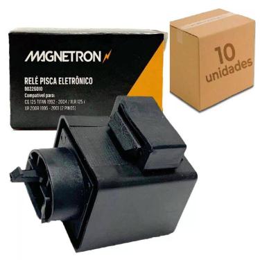 Imagem de Rele Pisca Honda Cg Titan 1995 A 2003 2P Eletronic Magnetron Kit Com 10 Peças