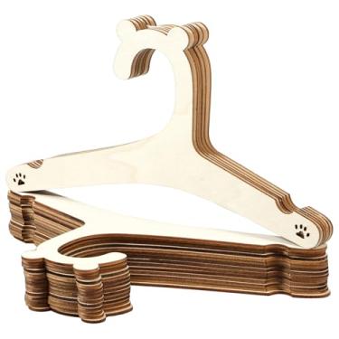 Imagem de 20 cabides de madeira para crianças, cabide de madeira, mini cabide de roupas infantis para meninas, meninos, crianças, para bebê, jaqueta, saia e suéter (urso)