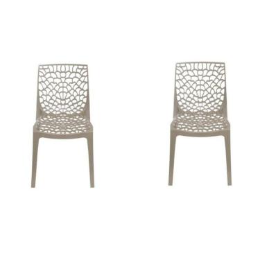 Imagem de Kit com 2 Cadeiras Gruvyer para Sala de Jantar  Cinza