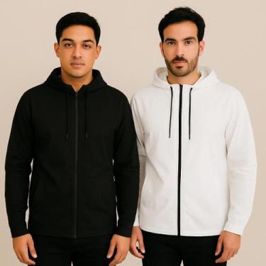 Imagem de Kit 2 Corta Vento Masculino Impermeável Sem Estampa Agasalho de Invern