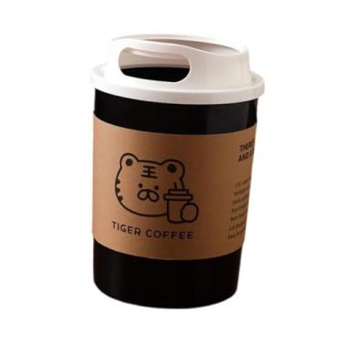 Imagem de predolo Lixeira com tampa, enfeite doméstico, lixeira decorativa, lata de lixo para quarto, sala de estar, decoração de casa e cozinha, Tampa Branca