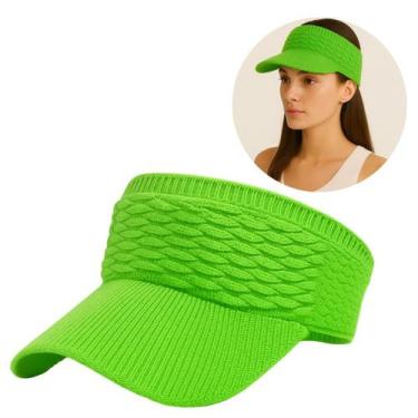 Imagem de Viseira Boné Feminino com Aba Longa Ajustável e Respirável Moda Praia 