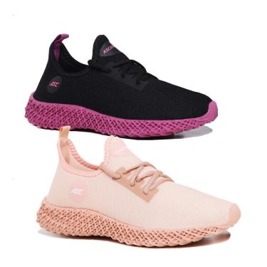 Imagem de Kit 2 Pares Tênis Feminino Ascension Enerzy – Caminhada, Corrida, Academia e Dia a Dia-Feminino