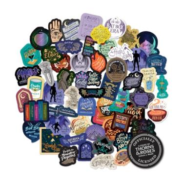 Imagem de Adesivos Conquest Journals A Court of Thorns and Roses, 60 decalques de vinil exclusivos ACOTAR, 5 hologramas e 5 designs de folha, impermeável, resistente a UV e arranhões, coleção Sarah J. Maas