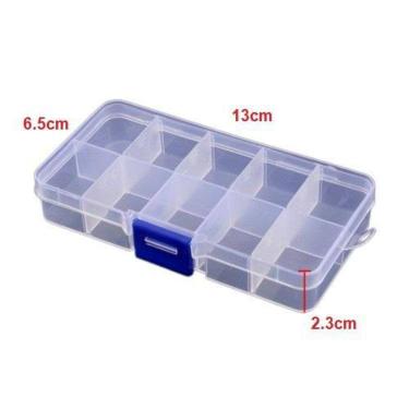 Imagem de Caixa Organizadora Retangular 13 X 6.5 X 2.3Cm 10 Divisórias