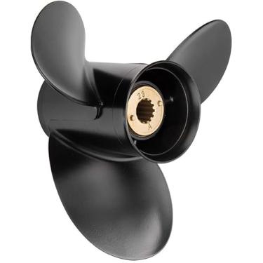 Imagem de Hélice de barco de popa de alumínio 10 7/8X11 para motores Mercury 25-70HP Substitua OEM 48-85632A40 13 estrias Dente de passo de 11 '' RH