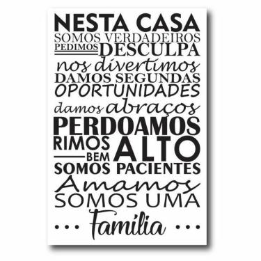 Imagem de Placa Quadro Decorativo Quarto Sala Frase Nesta Casa