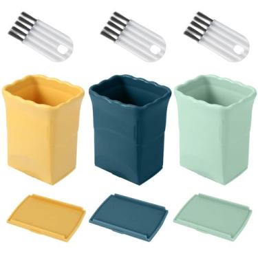 Imagem de Conjunto de cortador de copos Dokpod em aço inoxidável com 3 pincéis, 