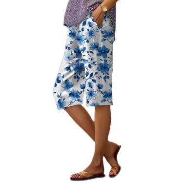 Imagem de Calças domirica Summer Floral Print Femininas de Algodão XL
