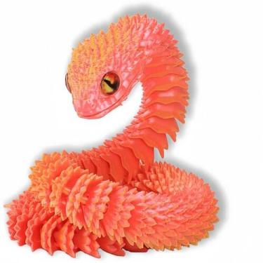 Imagem de Ornamento de modelo de animal articulado Snake Viper impresso em 3D - 
