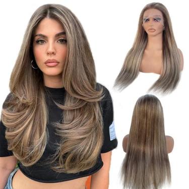 Imagem de Peruca Munx Ash Blonde Lace Frontal Cabelo Humano 16 cm 180% Densidade