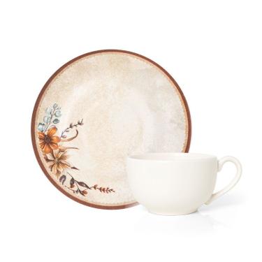 Imagem de Xícara Com Pires Copa E Cia Aquarelle Em Cerâmica Adele