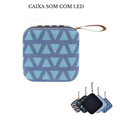 Imagem de Caixa De Som Portátil 10W Led Recarregável Bluetooth Mochila Viagem - 
