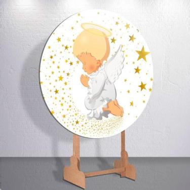 Imagem de Painel festa infantil Anjinhos capa redonda tamanhos diversos mini e g