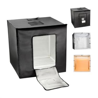 Imagem de SOU FOTO Mini Estúdio Fotográfico 60x60cm com LED Ajustável e 3 Fundos Infinitos para Foto de Produto