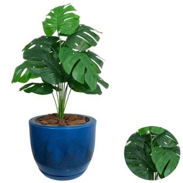 Imagem de Planta Artifical Costela de Adão Com Vaso Bojo Cores - PlantaImport