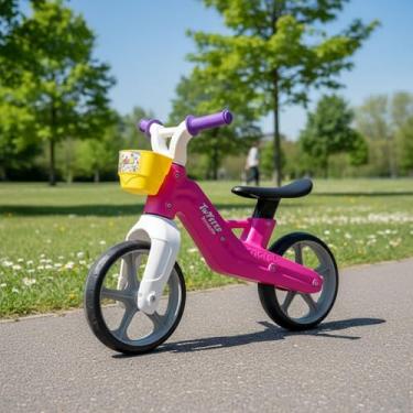 Imagem de Bicicleta Infantil Sem Pedal Rosa - Balance Bike para Bebês e Crianças, Ajuda a Desenvolver Equilíbrio e Coordenação Motora Diversão Segura, Leve, Ajustável e Ideal para Primeiros Passeios
