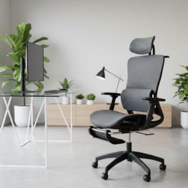 Imagem de BlidShop Cadeira Executiva Ergonômica, Giratória, Tela Mesh, Reclinável com Apoio Lombar e Cabeça, Suporta 150kg, Home Office e Gamer, NR17 (Preto)