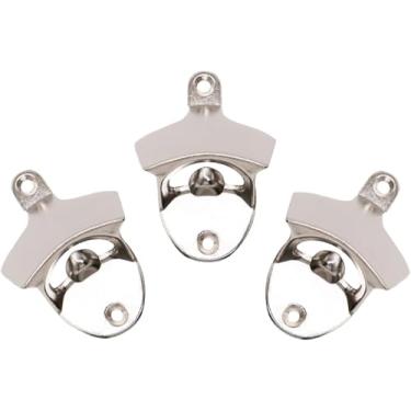 Imagem de Abridor de garrafas de parede inoxidável, liga industrial com parafusos - Conjunto de 3