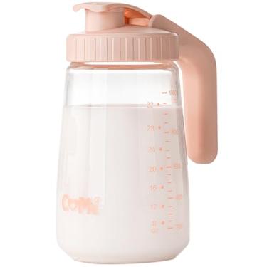 Imagem de COMI Jarra de leite materno, recipientes de armazenamento de leite materno para geladeira, resistente ao calor e ao frio, essenciais para amamentação com anel de vedação, jarros de vidro sem vazamento