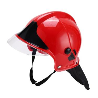 Imagem de Fenteer Capacete de beisebol infantil com tira de queixo, esportivo, confortável, protetor para treinamento em parque, prática ao ar livre e em ambientes, Vermelho