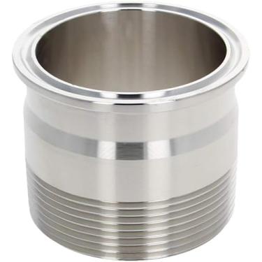 Imagem de 1 peça 59 mm/2,32" macho rosqueado tubo sanitário flange adaptador de rosca farpa, 64 mm/2,52" Flangeado OD acessórios para tubos sanitários