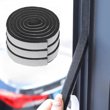 Imagem de 1 rolo de tiras de vedação de janela autoadesivas para janela de porta costura à prova de vento à prova de poeira espuma de vedação para móveis fita de esponja comprimento 2 m, largura 2,6 cm