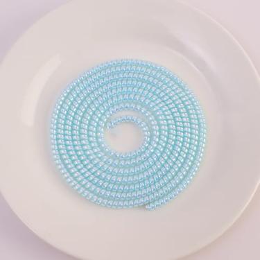 Imagem de Protetor de cabo de dados de carregamento USB colorido a laser, anti-quebra, cabo de mola, corda de fio, enrolador de bobina para fone de ouvido (azul)