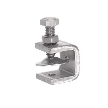 Imagem de Braçadeira C de aço inoxidável com abertura de mandíbula de 20 mm de largura para montagem doméstica de edifícios de solda em madeira