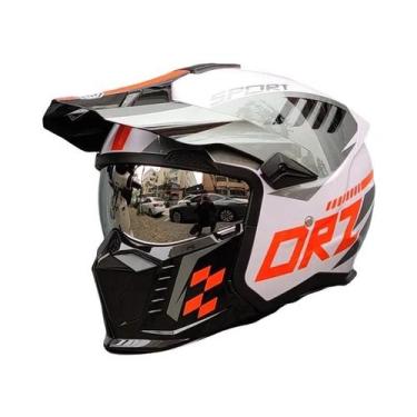 Imagem de Capacete De Motocicleta Retrô Aprovado Pelo DOT Modular Multifuncional