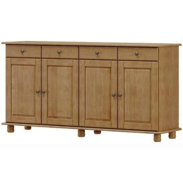 Imagem de Balcao Madeira Maciça 4 Portas 4 Gavetas 169 Cm 8929 Freijo Milani Sto