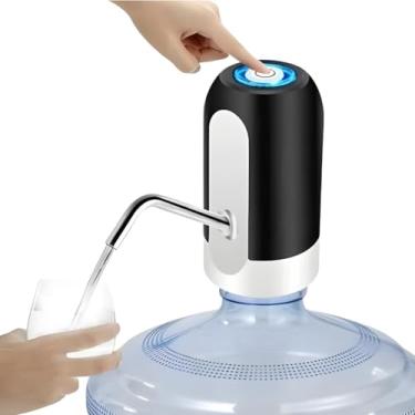 Imagem de Bomba Elétrica Recarregável USB para Galão de Água 5 a 20 Litros Bebedouro Automático Portátil com Mangueira e Bico de Inox