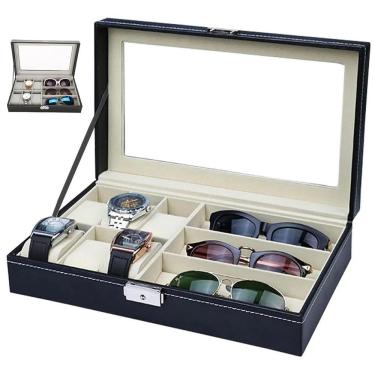 Imagem de Porta Relogio Oculos de Sol Pulseira Luxo Estojo Expositor Caixa Organizaçao Armario Penteadeira Mesa Resistente