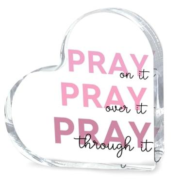 Imagem de Presentes cristãos para mulheres, aniversário, decoração inspiradora, rosa, oração, versículo bíblico, arte de mesa, acessórios de mesa de escritório, placa de decoração, decoração de dormitório rosa