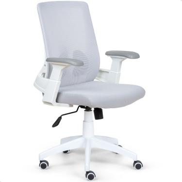 Imagem de Cadeira De Escritório Tela Mesh Diretor Giratória Ergonomica P310 Vision Branco