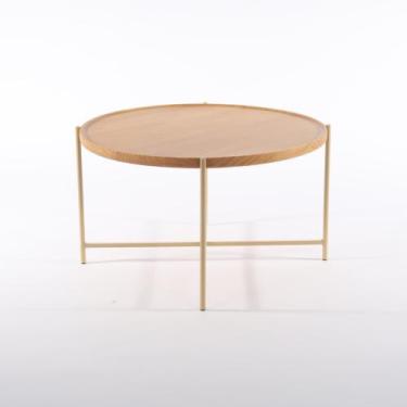 Imagem de Mesa de Centro Gold 60 cm x 35 cm - Casavee, Tauari/Dourado