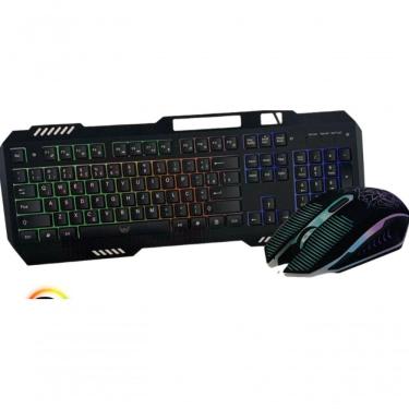 Imagem de Kit Teclado E Mouse Game Semi Mecânico Altomex A-638